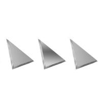 Зеркальные серебряные треугольные плитки с фацетом 10 мм._3