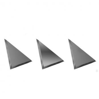 Зеркальные графитовые треугольные плитки с фацетом 10 мм.