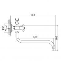 Ledeme L2309 Смеситель для  ванны_1