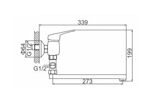 Ledeme L2113 Смеситель для ванны_4